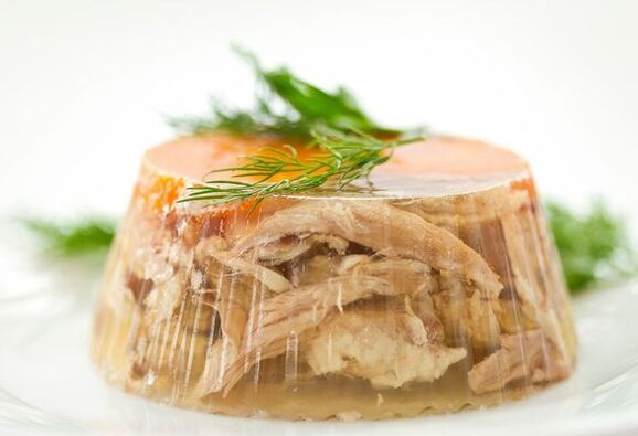 jellied meat in the treatment of arthrosis