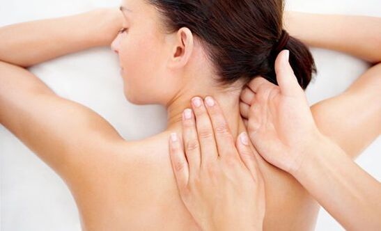 Neck massage to help relax muscles, relieve tension and pain