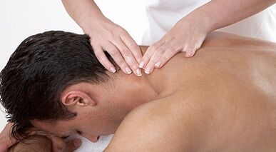 Neck massage with osteochondosis